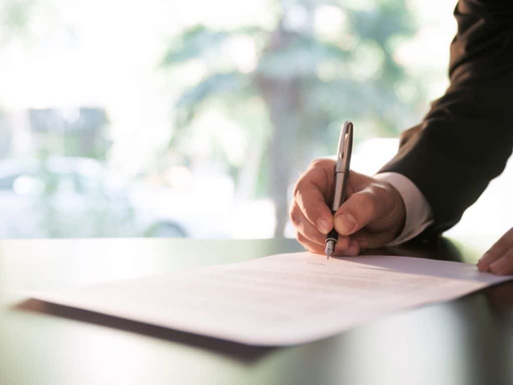 Signing Legal Document